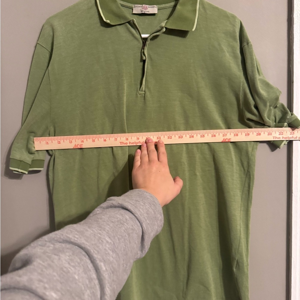 Luciano Barbera Men’s 100% Cotton, Italian Made, Green Polo Shirt - Picture 5 of 8